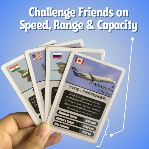 Airplane Trump Card - 6-7, 8-10, 11-12 50 pieces