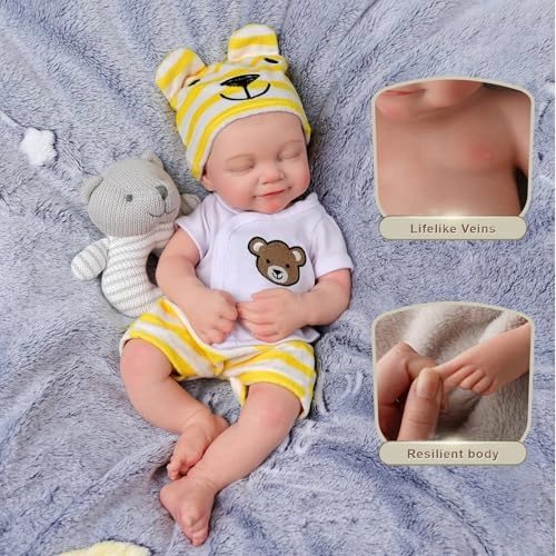 Reborn Baby Doll - 16 Inch Full Platinum Silicone Ages 3+
