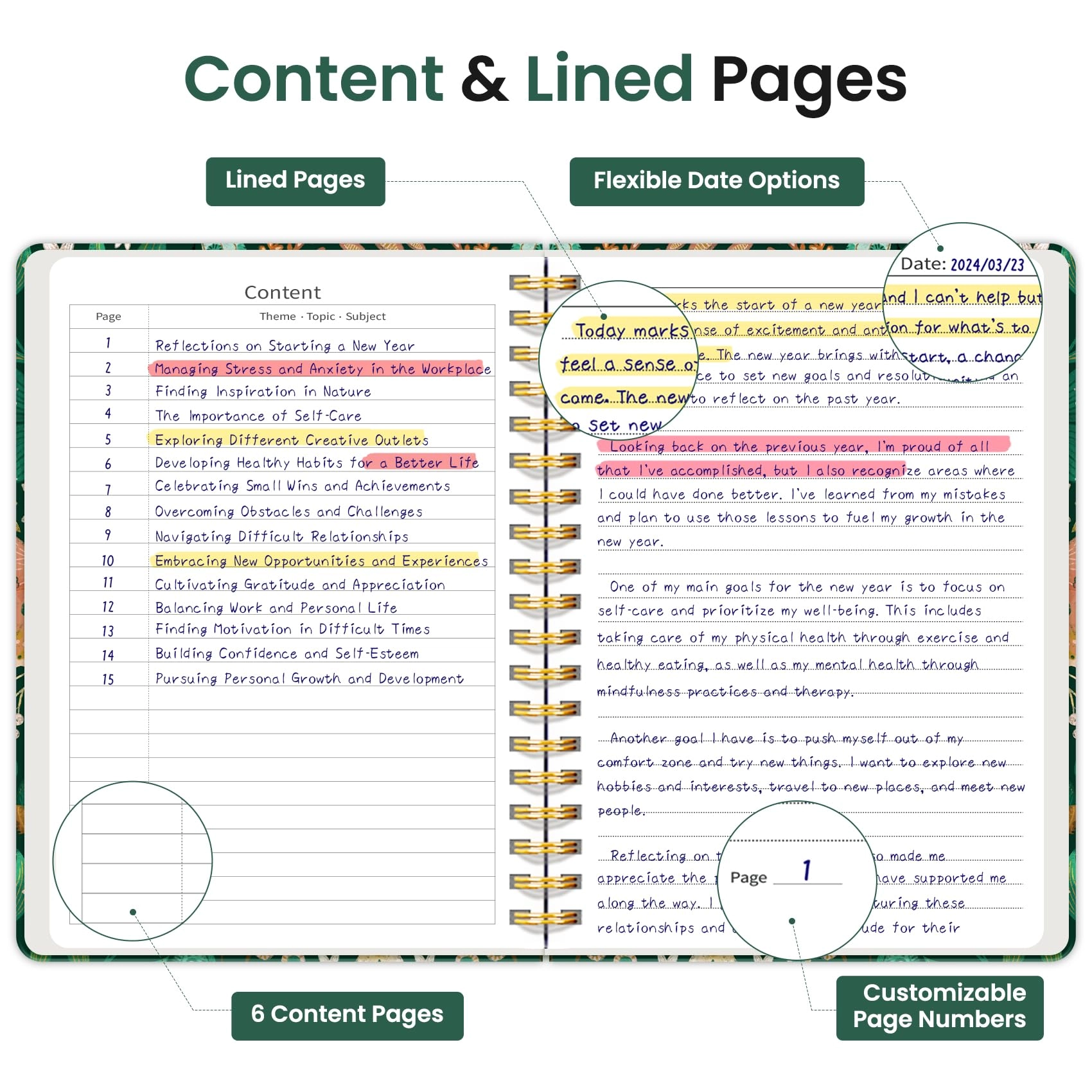 Spiral Notebook B5 Spiral - Lined 300 Pages
