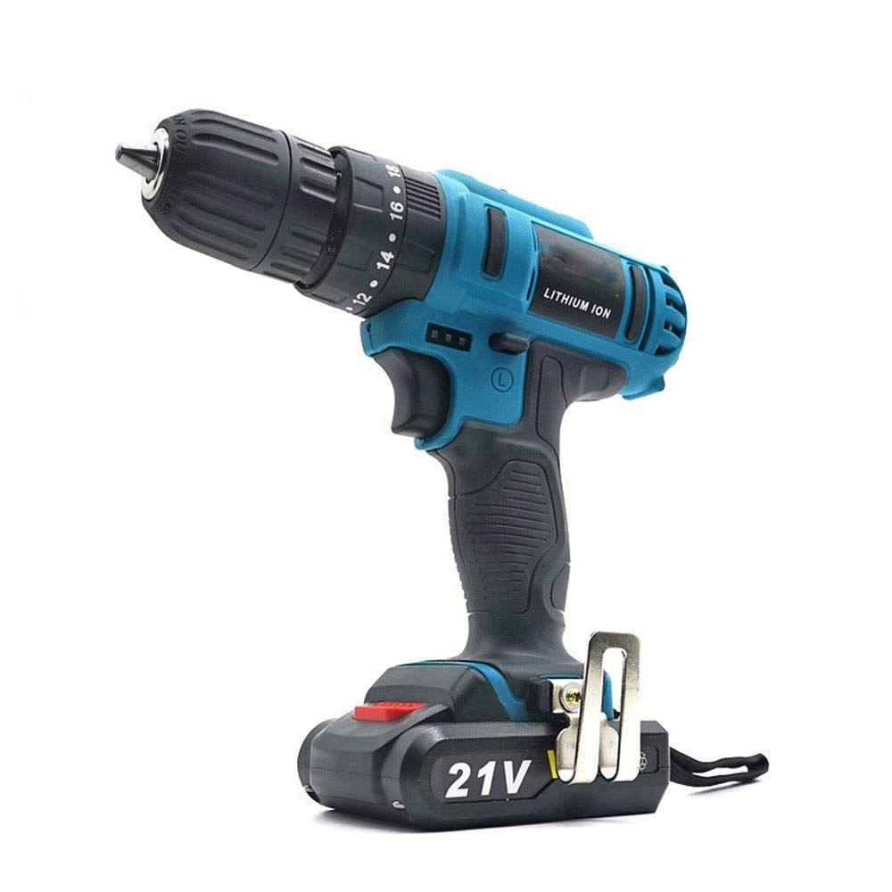 Rechargeable Hand Drill - 21V Two-speed Blue