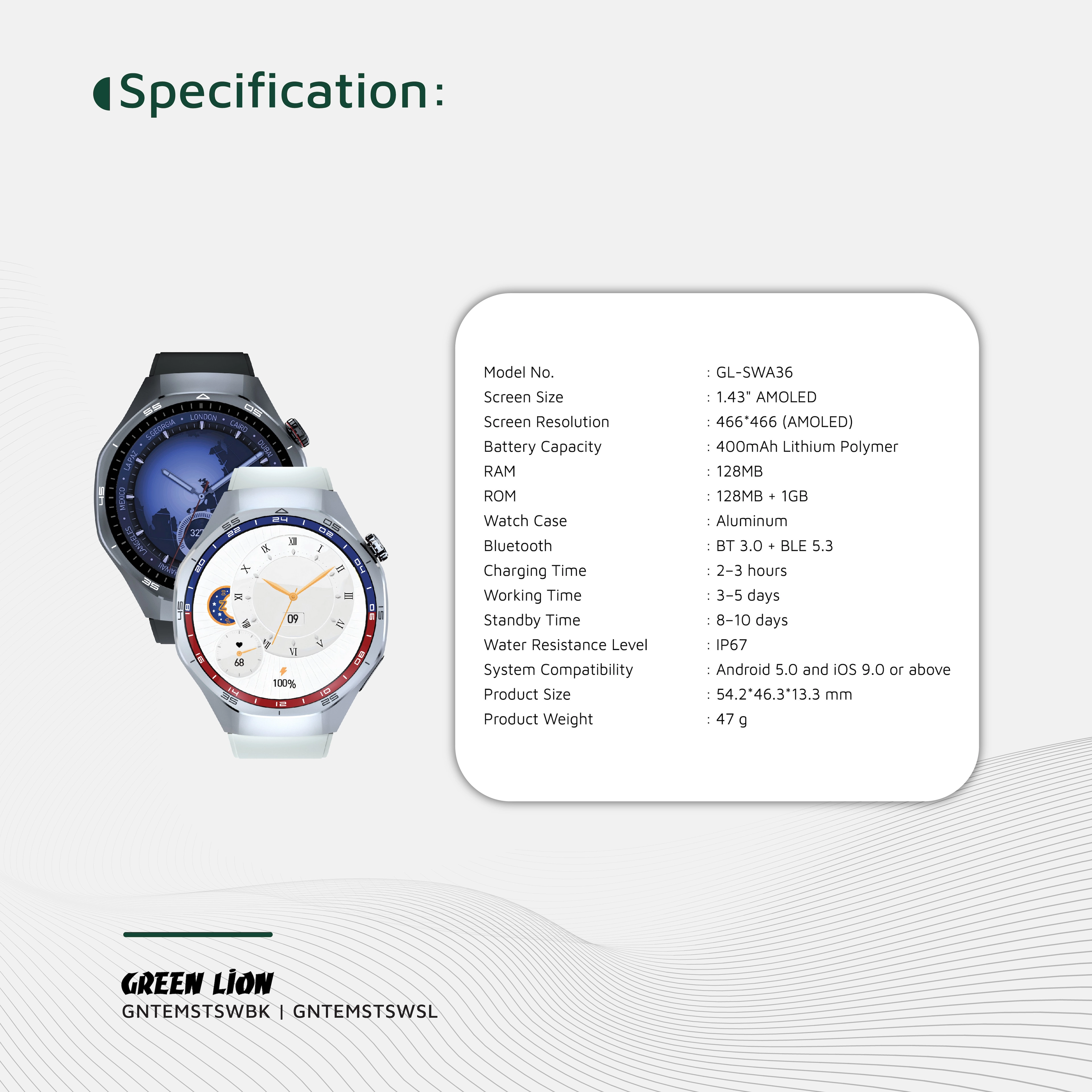 Galvin Smart Watch Stainless Steel