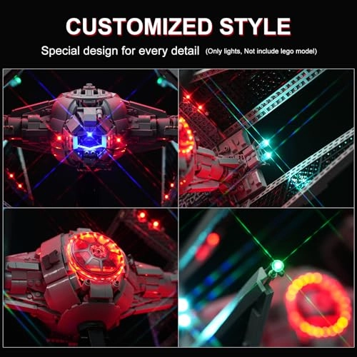 LED Lighting Kit for Star Wars TIE Interceptor - 75382 Classic Version