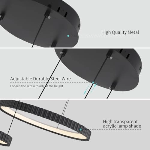 Modern LED Chandelier - 3000K-6000K Dimmable