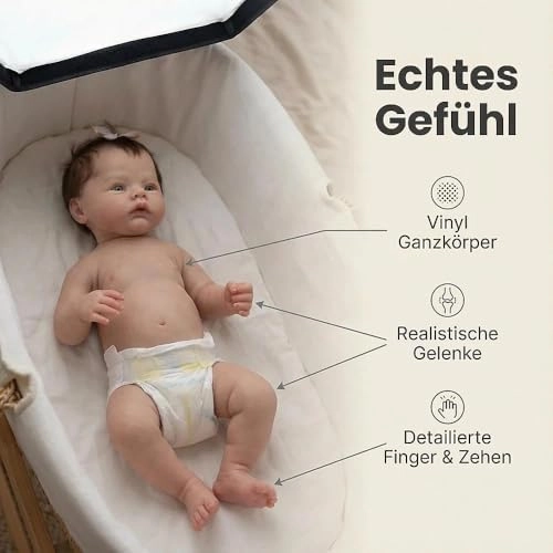 Reborn Baby Doll - 18inch Silicone Full Body Ages 3+