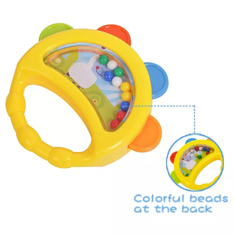 Baby Teething Rattle Toy - Colorful Handheld Sensory