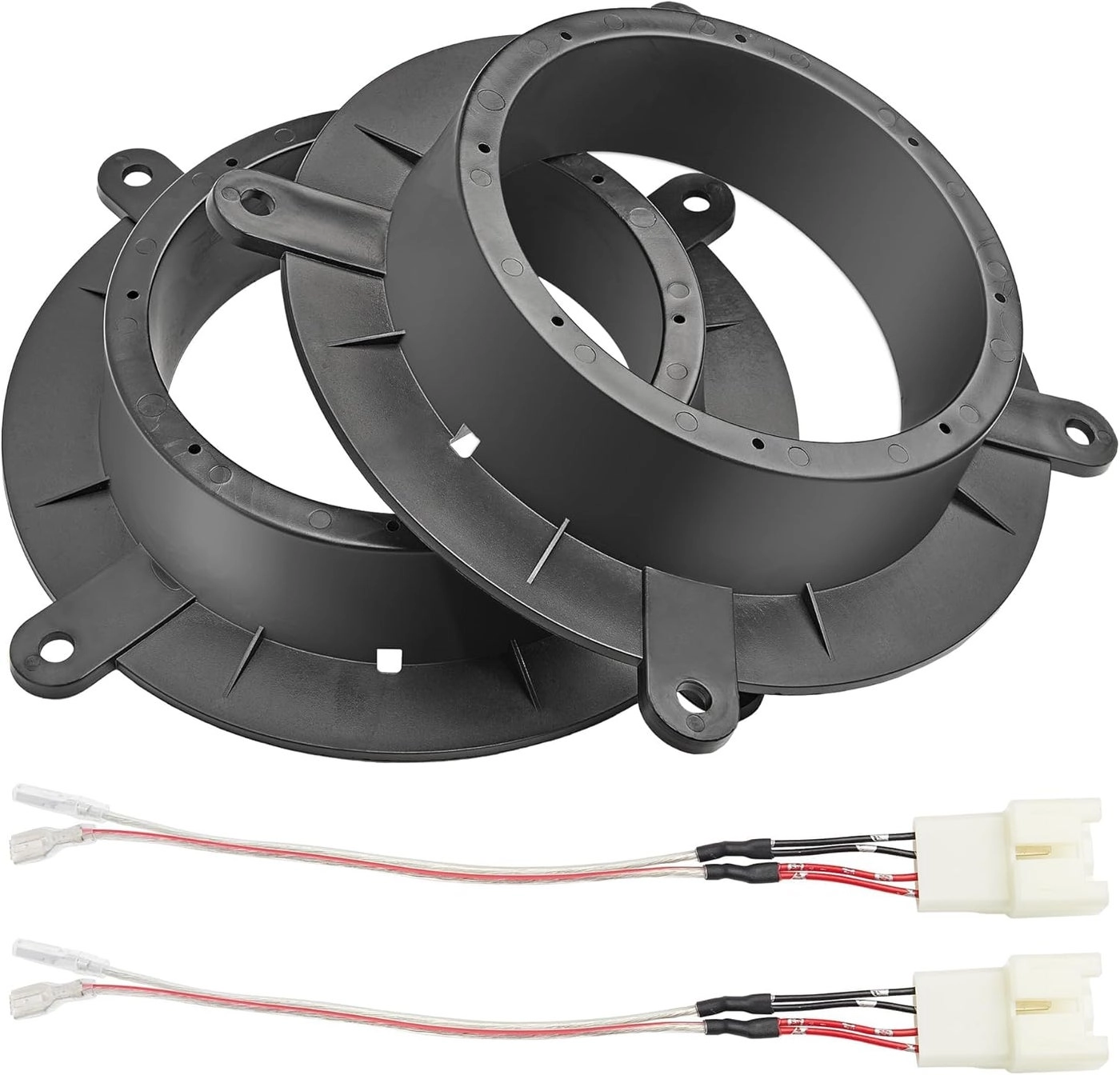 NuIth 82-7501 Speaker Spacer Adapter - 6 to 6.75 inch + 72-5602 Wiring Harness - Plug-and-play