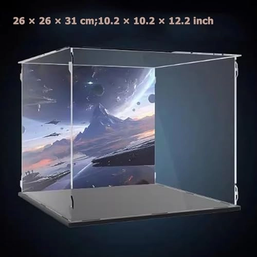 Acrylic Display Box for LEGO 75382 TIE Interceptor Aircraft - 3mm thickness