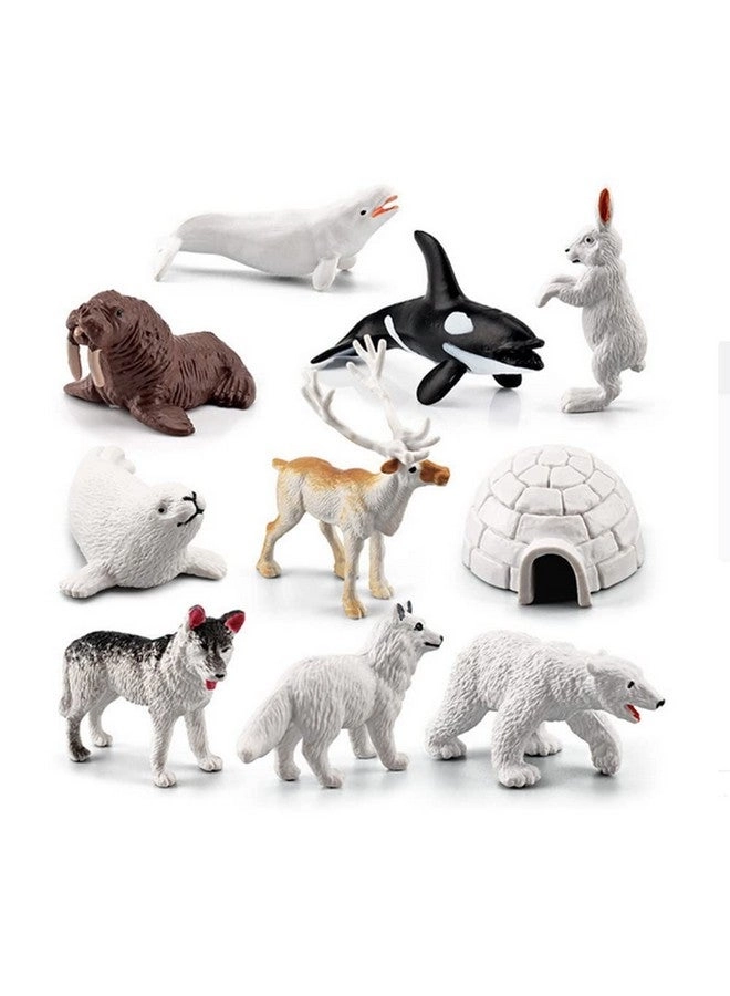 Mini Arctic Animals Figurines 10 pcs