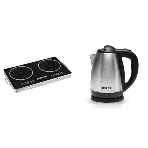 GEEPAS Double Burner Electric Kettle