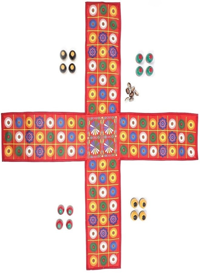 Ancient Traditional Indian Ludo Board Play Mat - Mahabharata