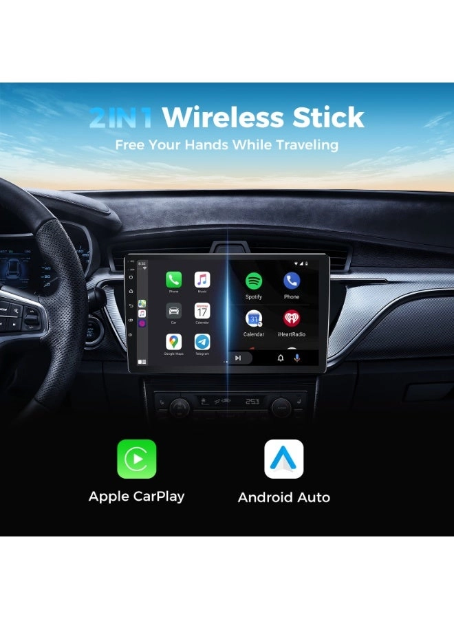2-in-1 Wireless CarPlay and Android Auto Adapter