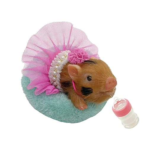 Piglet Tony 13 cm Silicone - Pink miniature