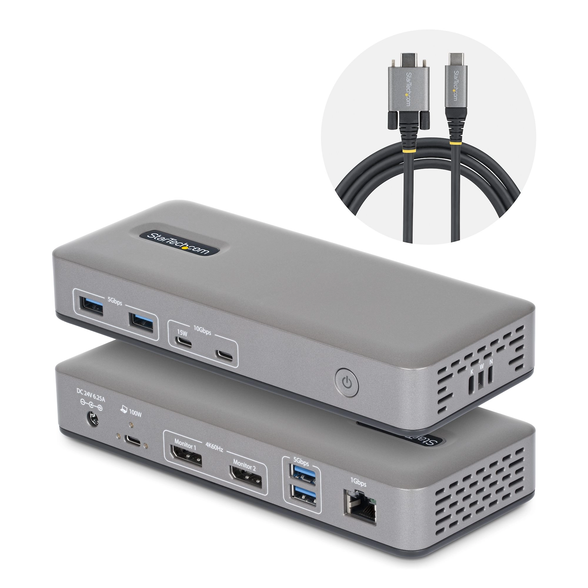 USBC Docking Station - Dual Monitor 4K 60Hz 100W 10Gbps