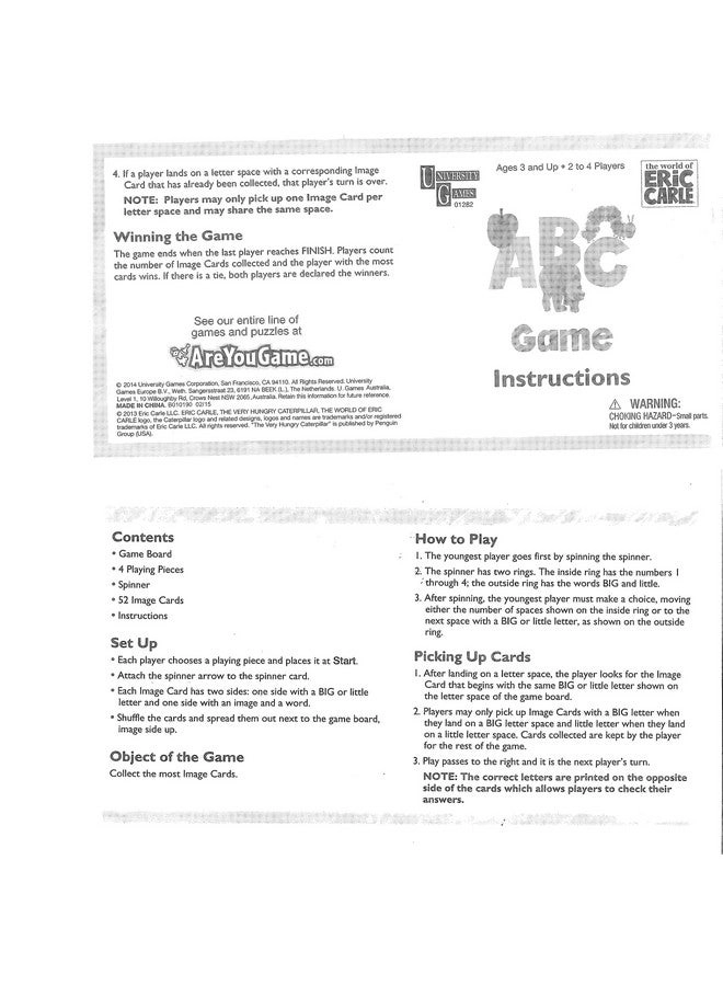 The World of Eric Carle ABC Game Tin - Multi Medium English