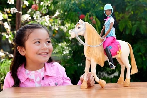Brooklyn Fashion Doll - Plastic Female Removable Riding Outfit and Helmet Ages 3+