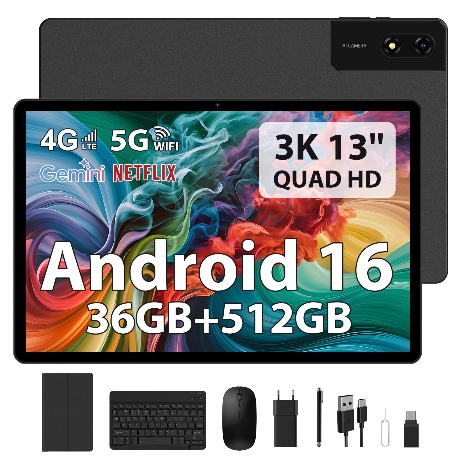 Levirtu M602 Tablet 13" LTE 36GB RAM 512GB