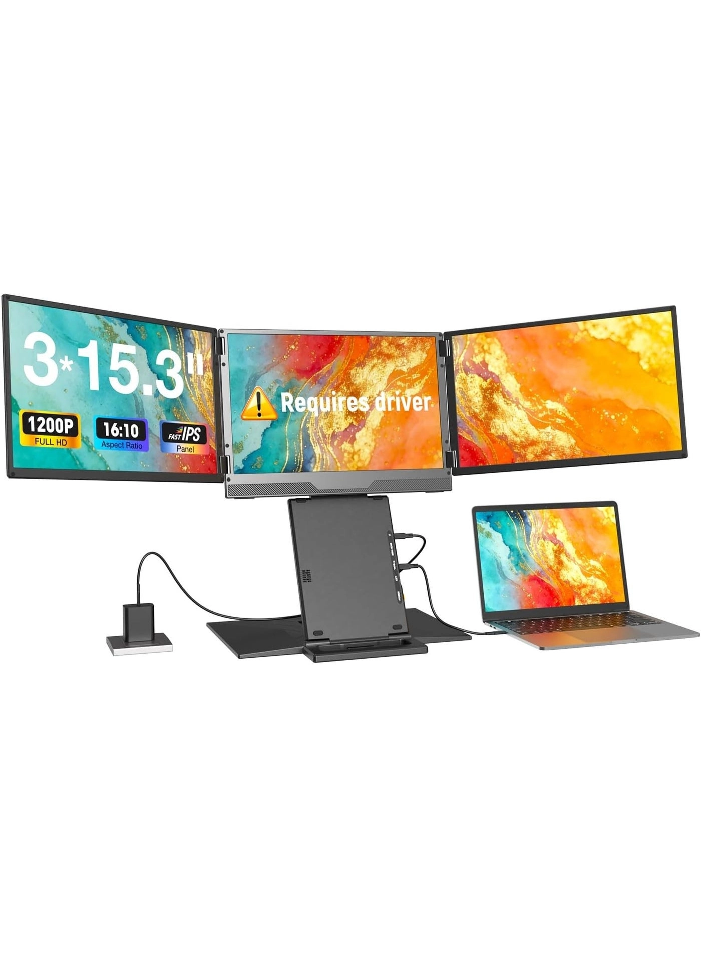 Quad Laptop Screen Extender - 1920 × 1200 15.3 in