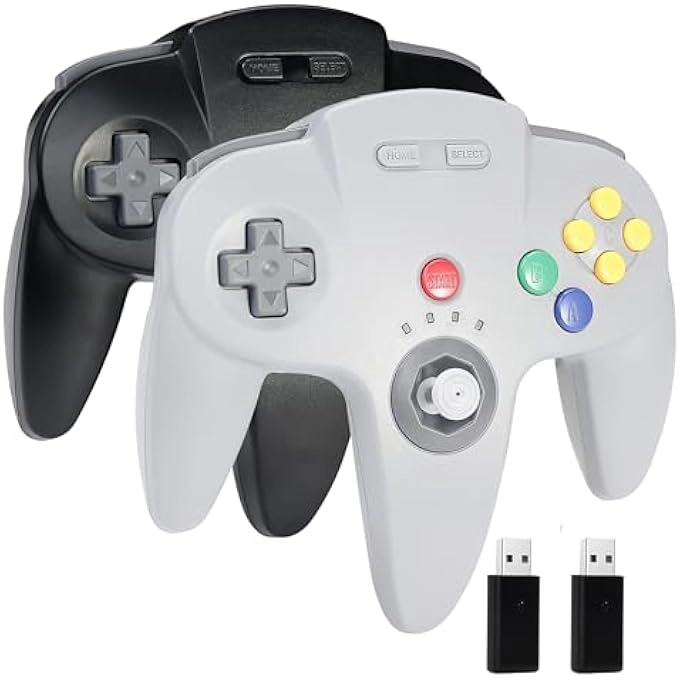 rayihni N64 CONTROLLER - SCHWARZ/GRAU WINDOWS PC, MAC, RASPBERRY PI UND SWITCH Pack