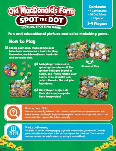 Old MacDonald's Farm Spot The Dot Game - 3 years and up