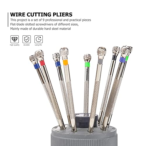 Precision Flat Slotted Screwdriver Set (9 Pcs)