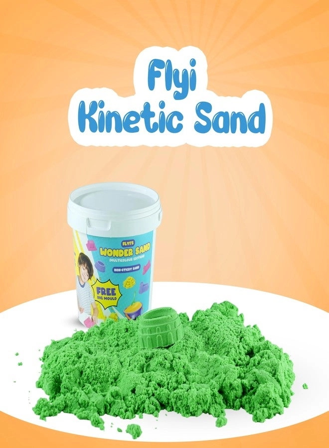 Kinetic Green Sand - with Moulds Non-Toxic 400 Gram