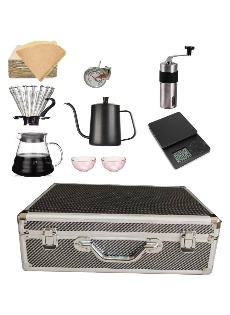 hth Outdoor Travel Coffee Making Accessories Set Box Kit