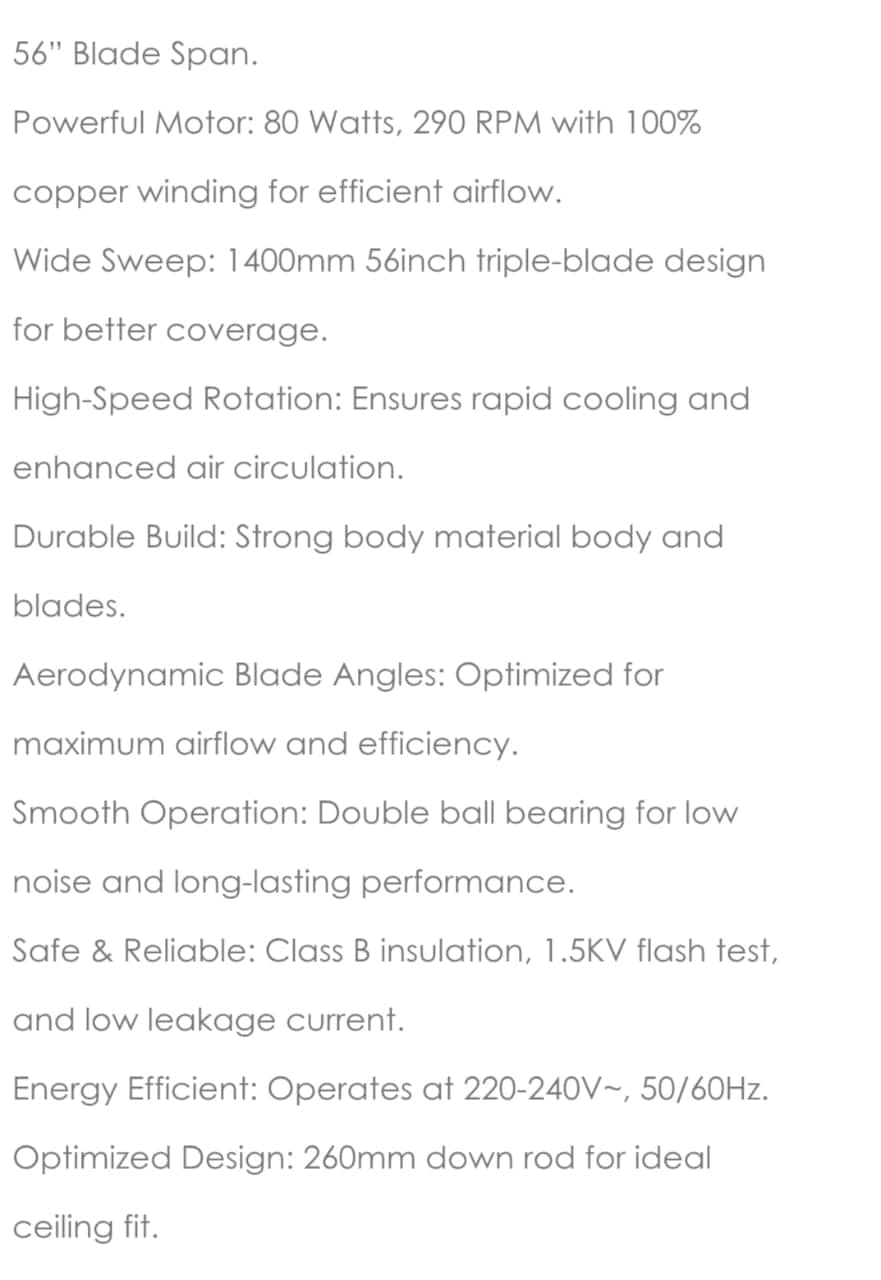 Ceiling Fan - 56-Inch