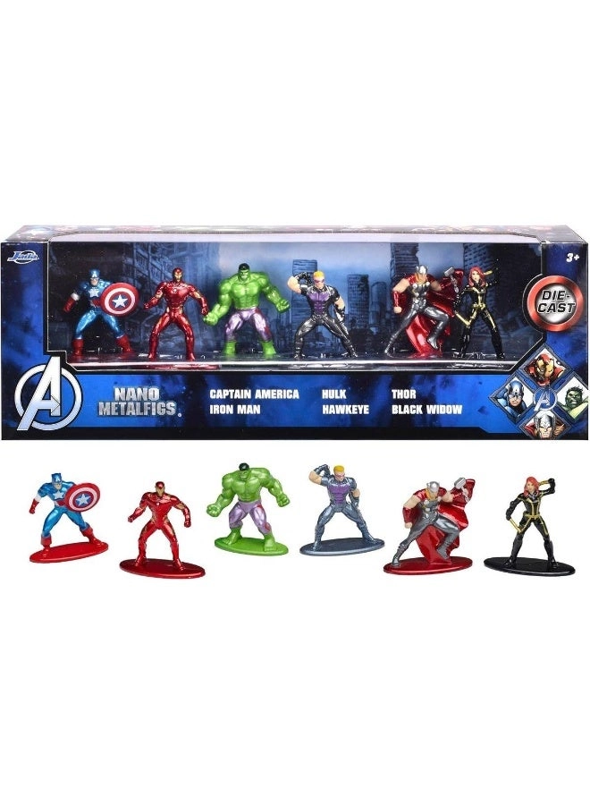 Jada Captain America + Iron Man + Hulk + Thor + Hawkeye + Black Widow - Marvel Avengers