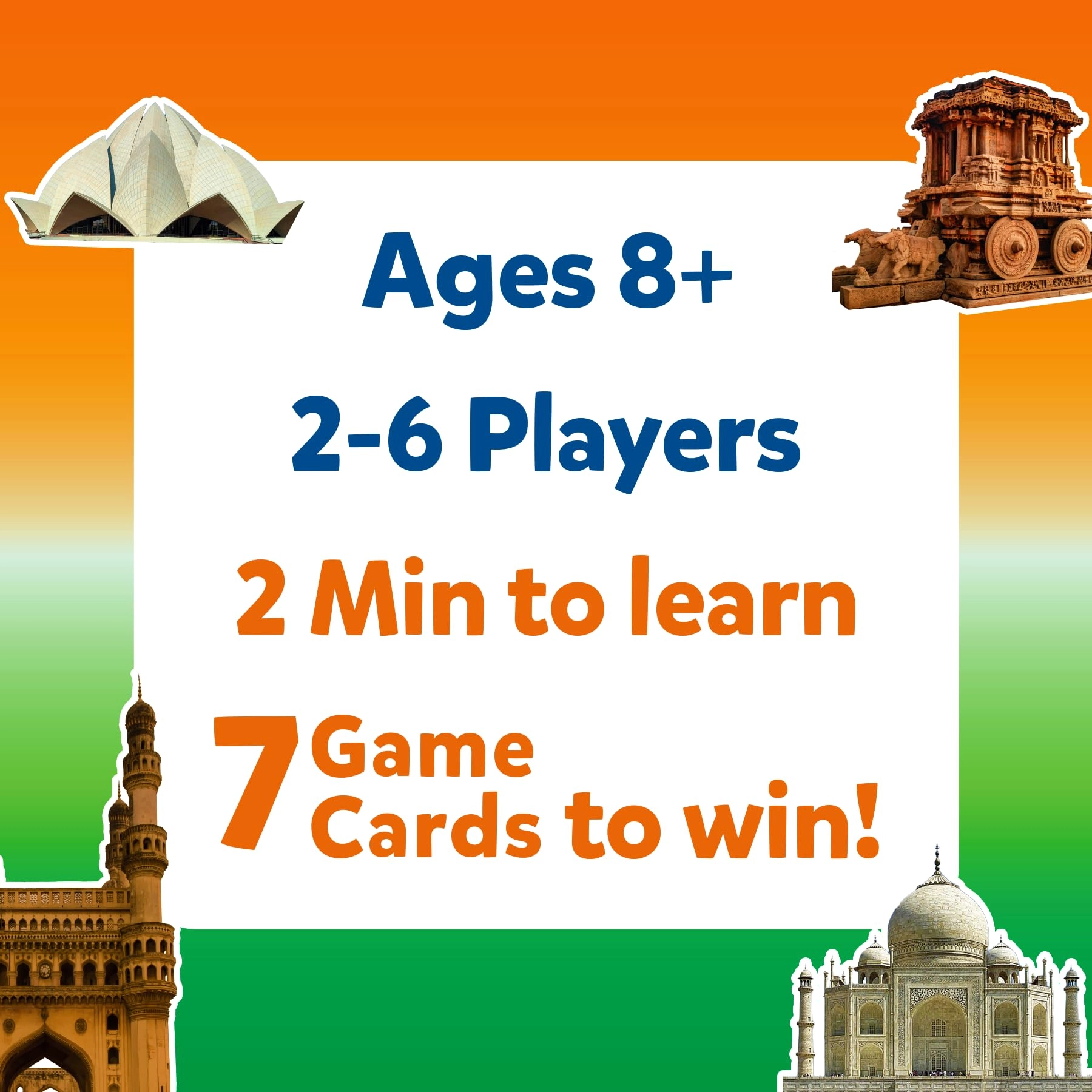 Guess in 10 Wonders of India - Card Game