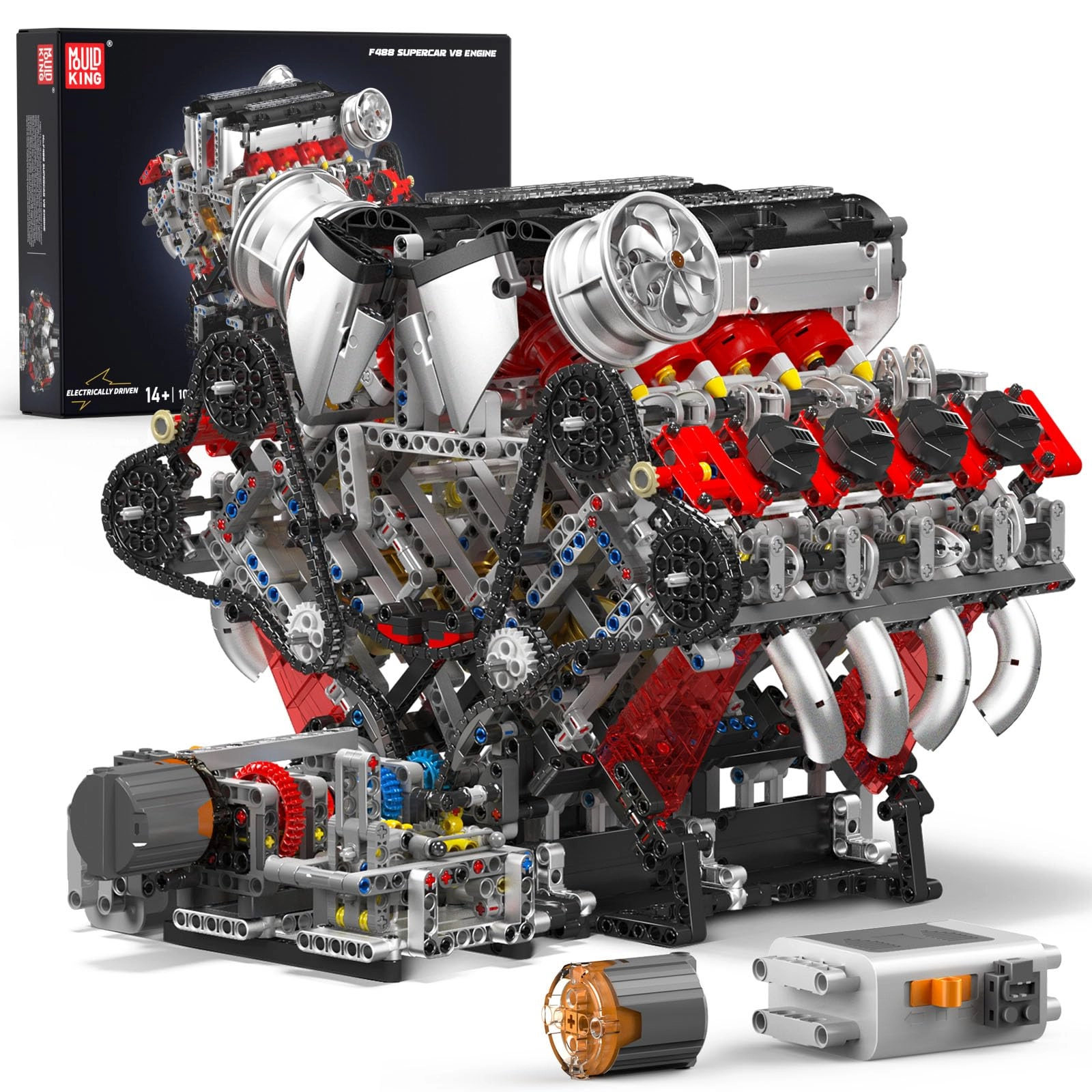 mould king 10219 V8 Engine - Vehicle