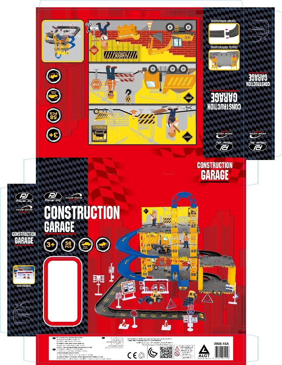 Vroom Vroom Construction Garage - 58 pcs Set