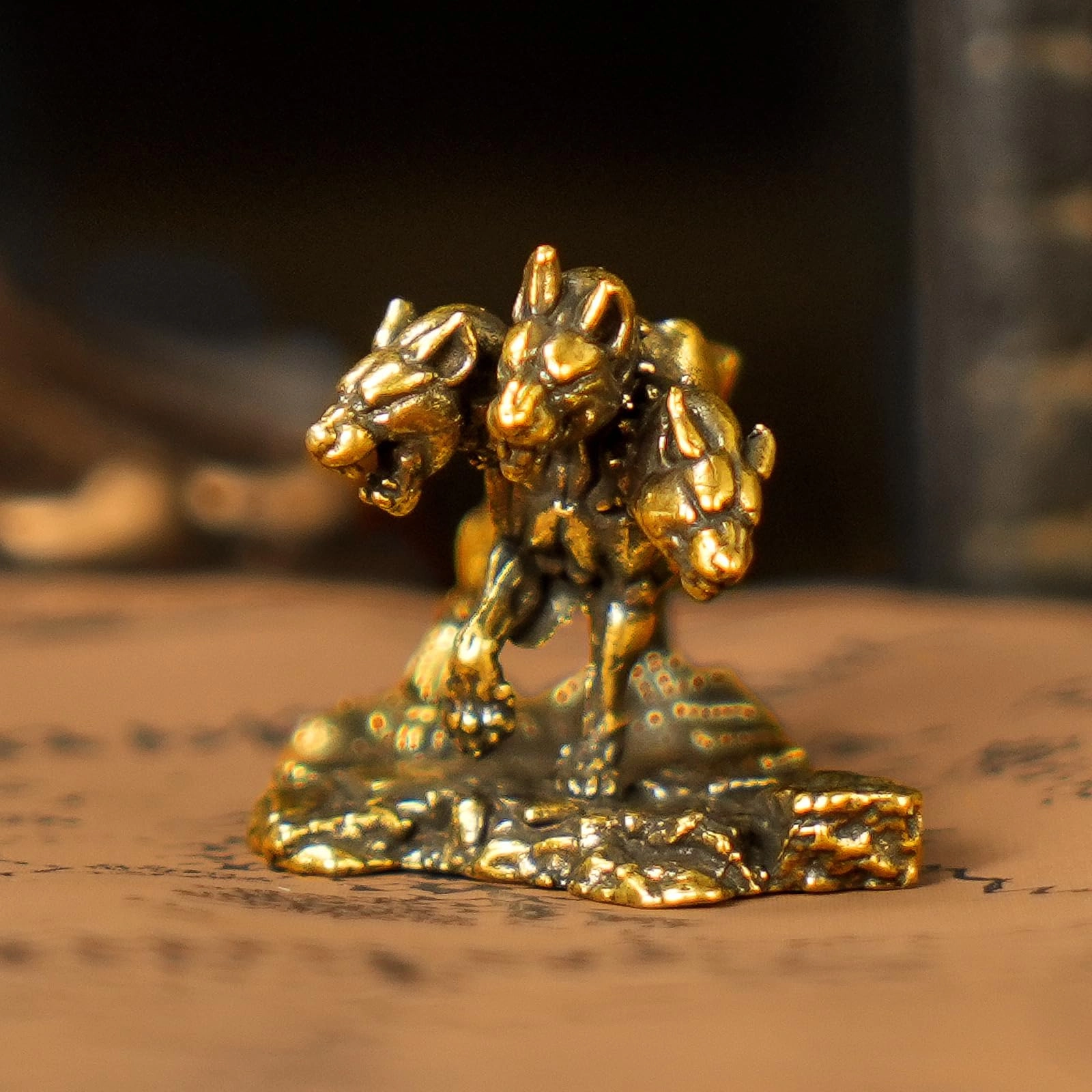 Cerberus Statue - Brass