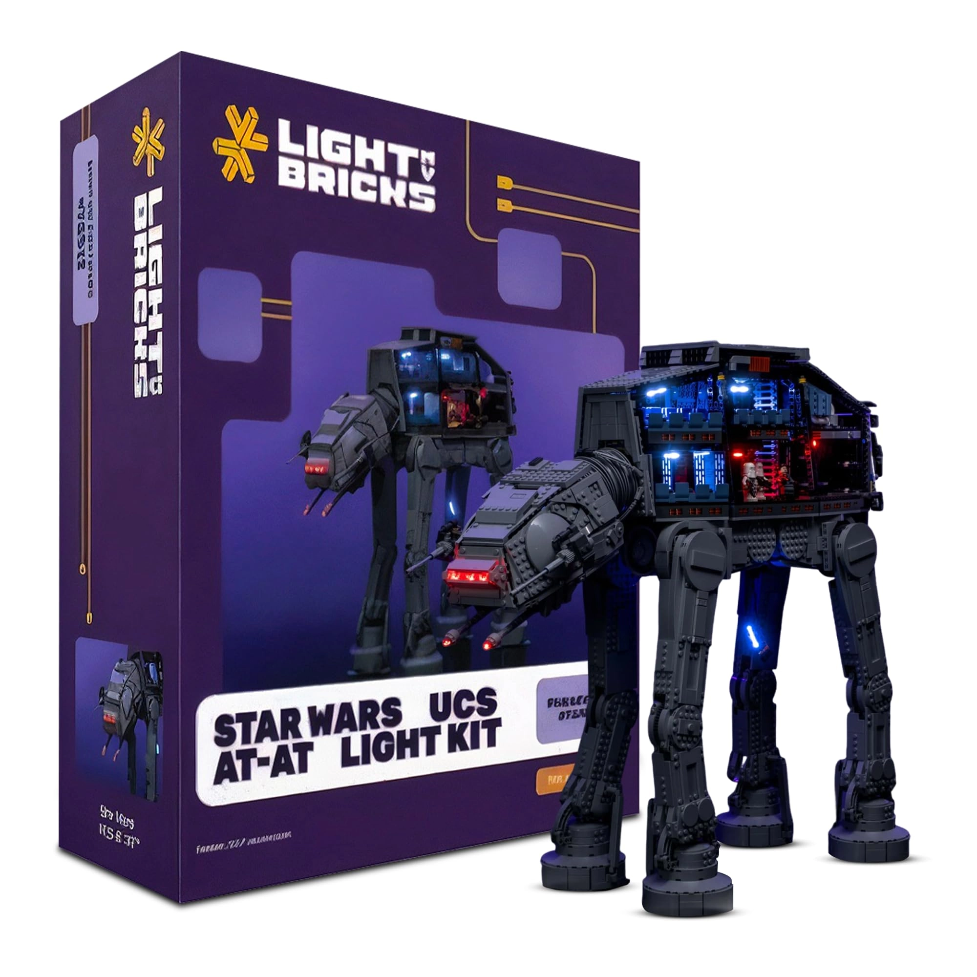 Light My Bricks Star Wars Light Kit for AT-AT 75313 - LED Lighting Kit