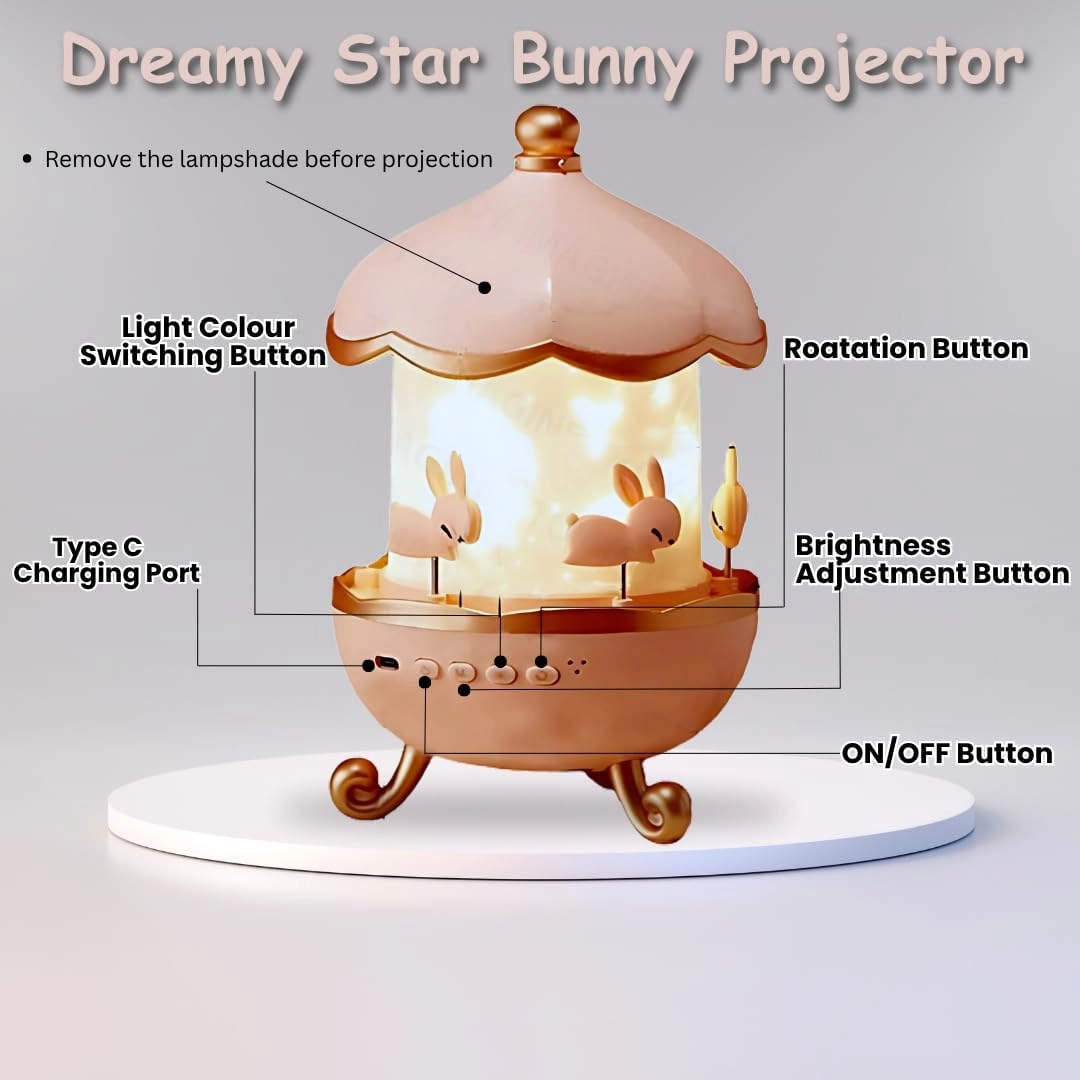 Rabbit Projector - Corded Electric Pink