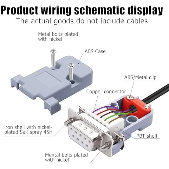 DB9 9PIN SCREW TYPE SERIAL TO TERMINAL FEMALE CONNECTOR ADAPTER