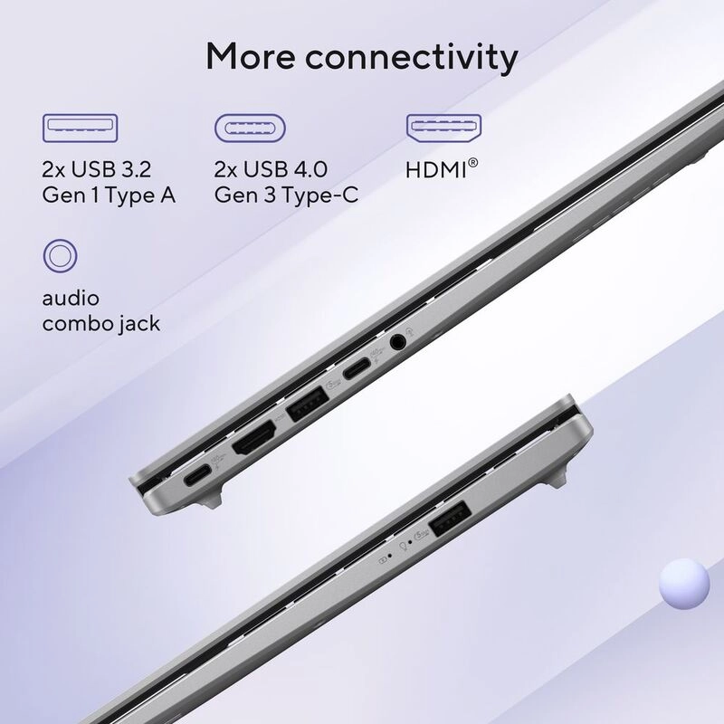 Vivobook 14 X1407QA-LY046W - 14'' Snapdragon X 16GB DDR5 1TB SSD