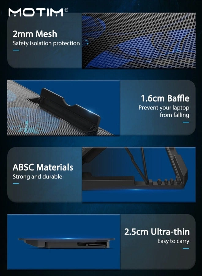 Laptop Cooling Pad - 6 Fans 12-17 Inch