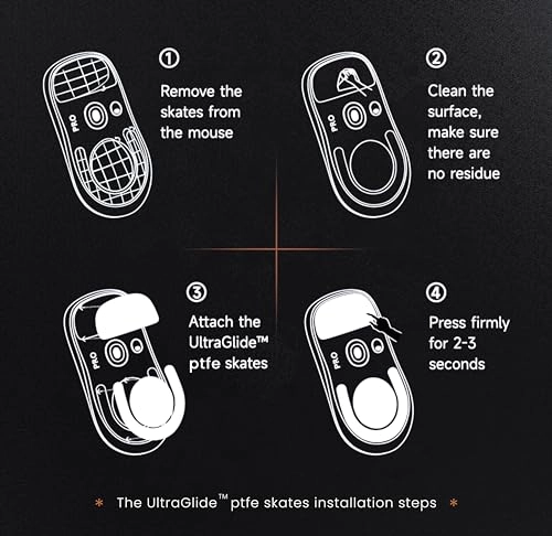 SmoothGlide PTFE Rounded Replacement Mouse Skates - White G Pro X 2