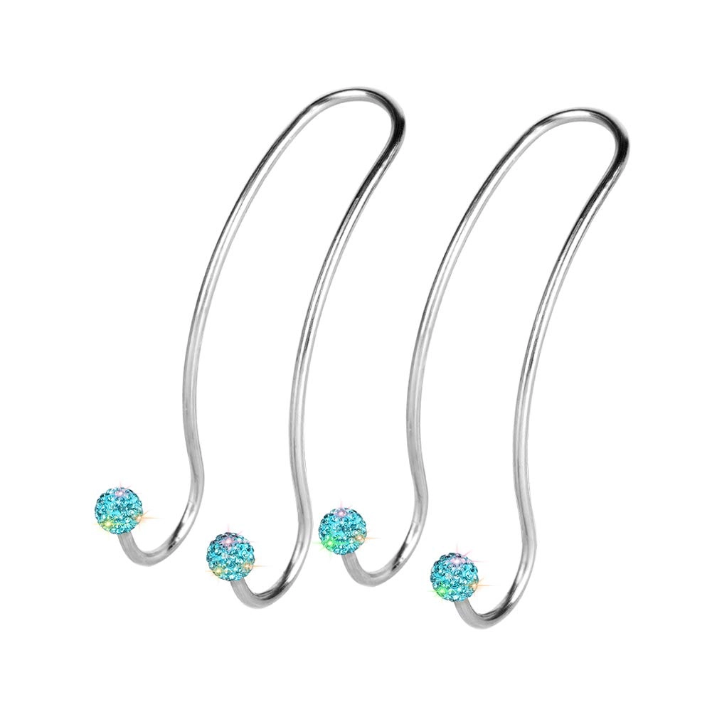 savori Auto Hooks Bling Car Hangers Organizer - 2 Pack Sky Blue
