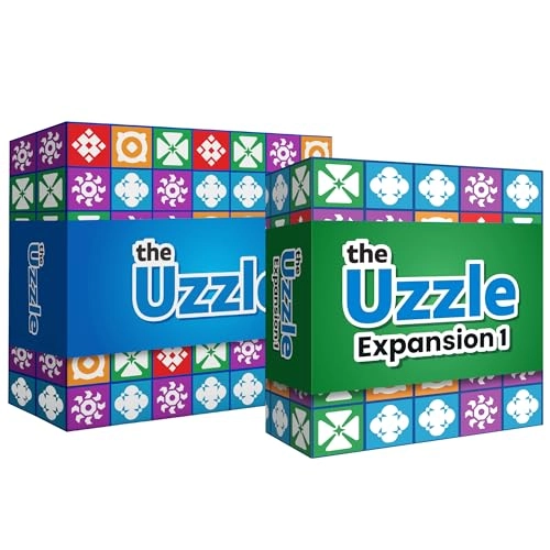 Uzzle 3.0 - 100 unique puzzles 4 difficulty levels + Expansion - 8 additional plastic blocks 50 Level 5 Challenge Cards