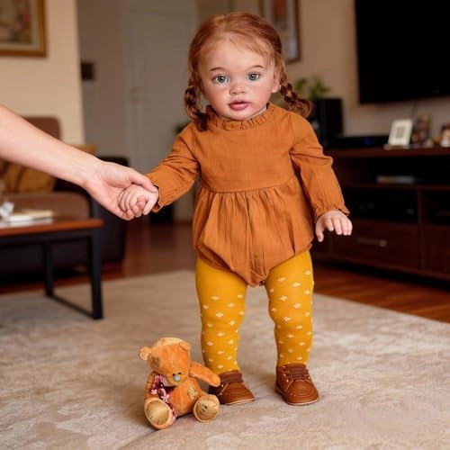 Pippa Reborn Baby Doll - 26 inch Cotton Vinyl Hand-rooted Curly Hair Ages 3+