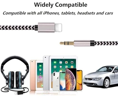 Aux Cord for iPhone - 3.3FT Lightning Aux