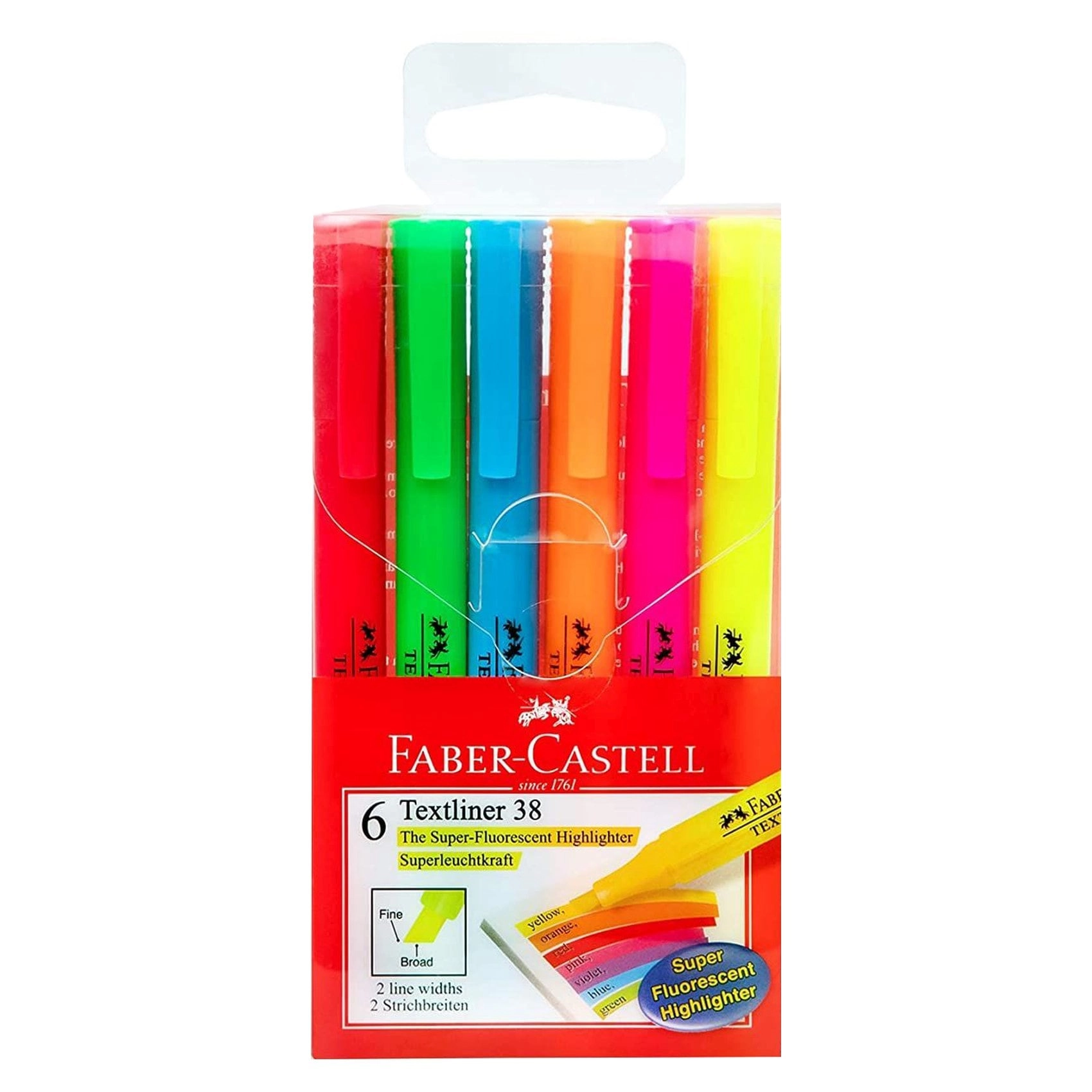Faber-Castell Textliner 38 - Multicolour chisel tip