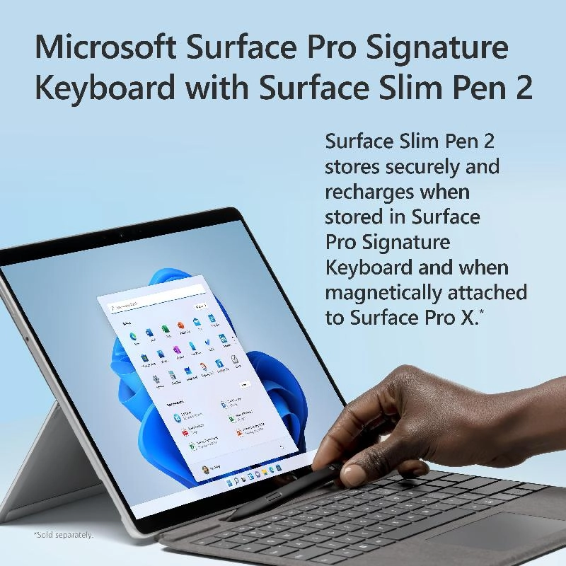 Keyboard Case with Slim Pen 2 for Surface Pro 9/Surface Pro 8/Surface Pro X