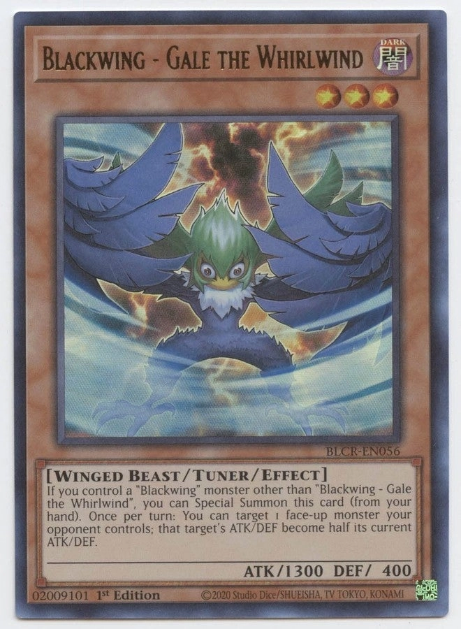 Yu-Gi-Oh! Blackwing Gale The Whirlwind BLCR-EN056 - 1st Edition