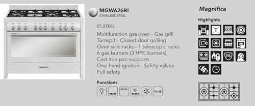 Magnifica MGW626RI GAS Cooker