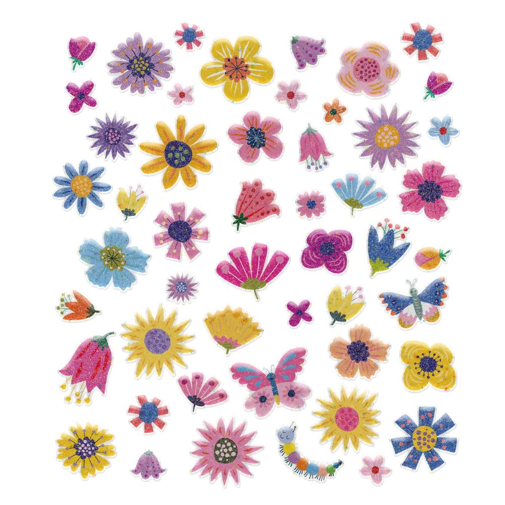 Garden Sticker Book Puffy 50 pcs