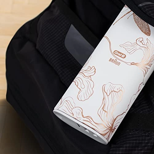 Genius Series Travel Toothbrush Kit - 1 Handpiece 2 Toothbrush Heads Dragonfly Gold