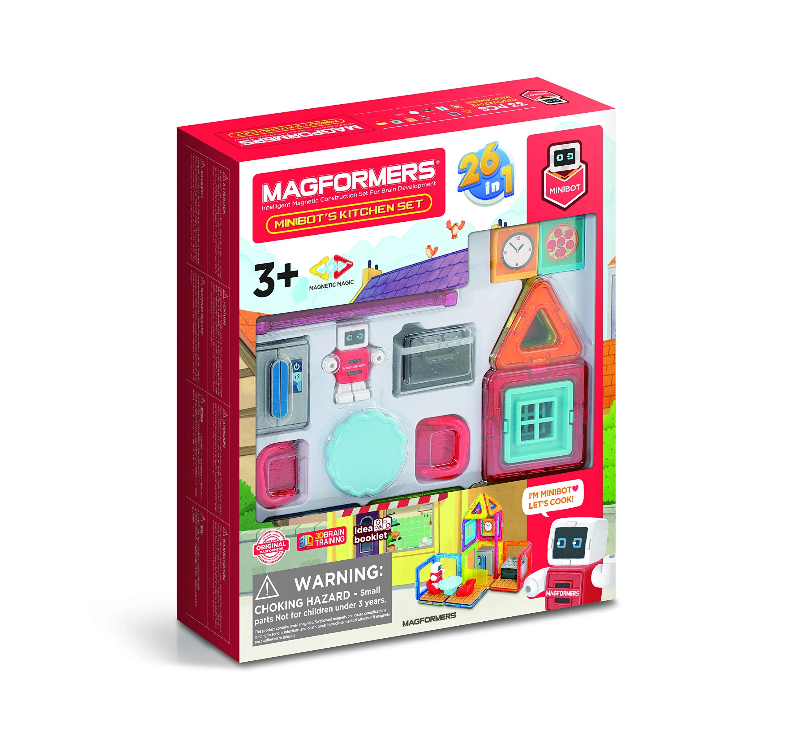 Magformers Minibot's Kitchen Set Shape Recognition - 3 years and up 33 pieces