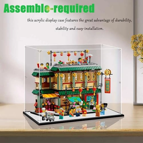 Transparent Acrylic Display Case for 80113 Spring Festival Lemanlou, Egypt - 35 x 20 x 30 cm 3 mm